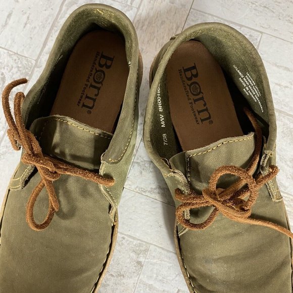 Born Nuala Army Green Nubuck Boho Boots Lace Up Womens Size 7 GUC‎ - Picture 9 of 11